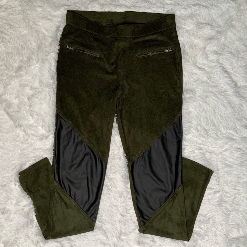 SIMPLY VERA WANG DARK OLIVE GREEN LEGGINGS